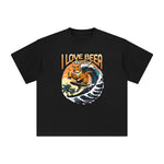 I Love Beer And Surf Graphic Tee-INNBLAC Fashion Apparel
