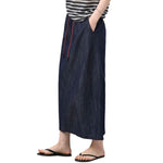 Women's Indigo Denim Midi Skirt