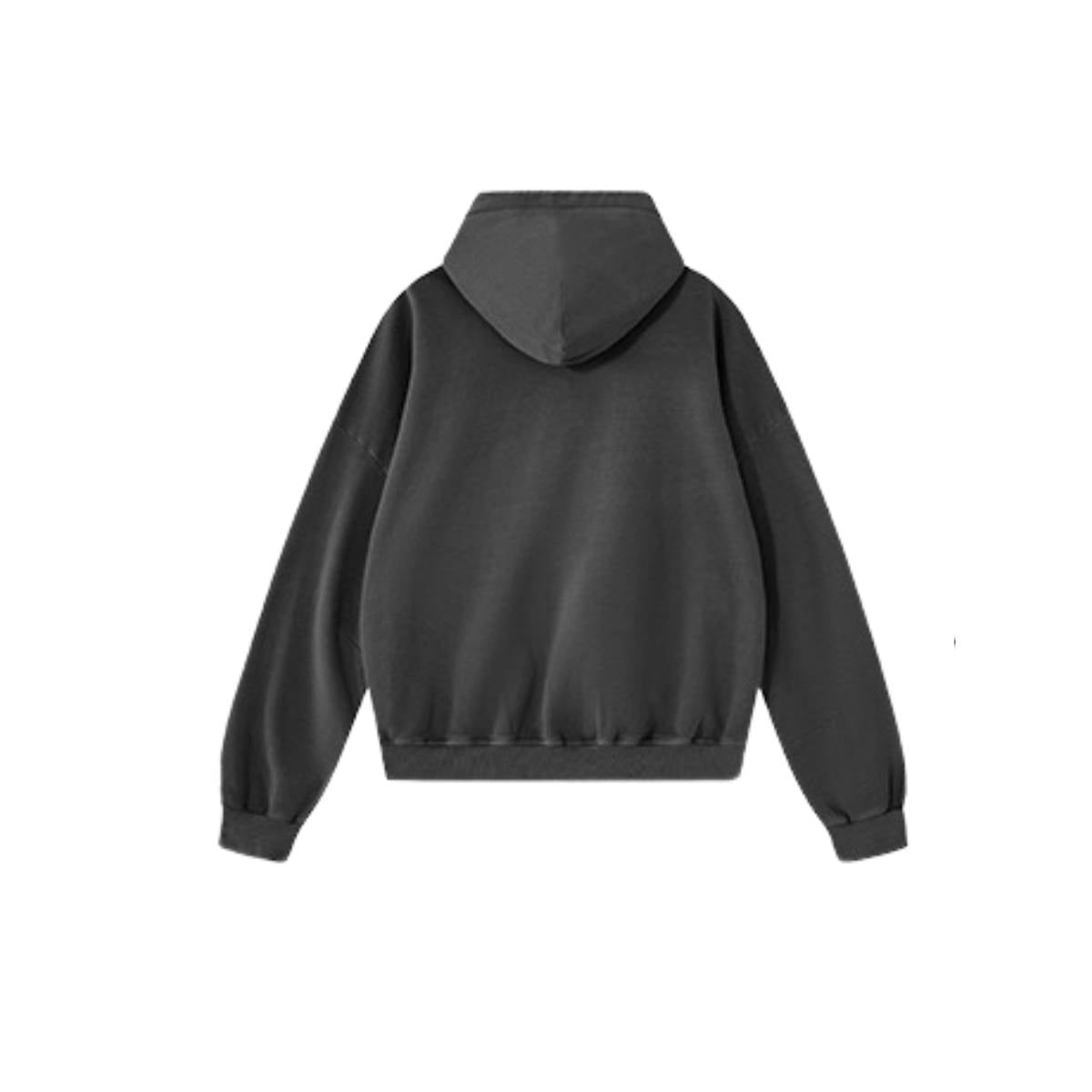 Sudadera con capucha pesada de color sólido