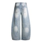 Vintage Fade Sculptural Barrel Leg Denim Jeans