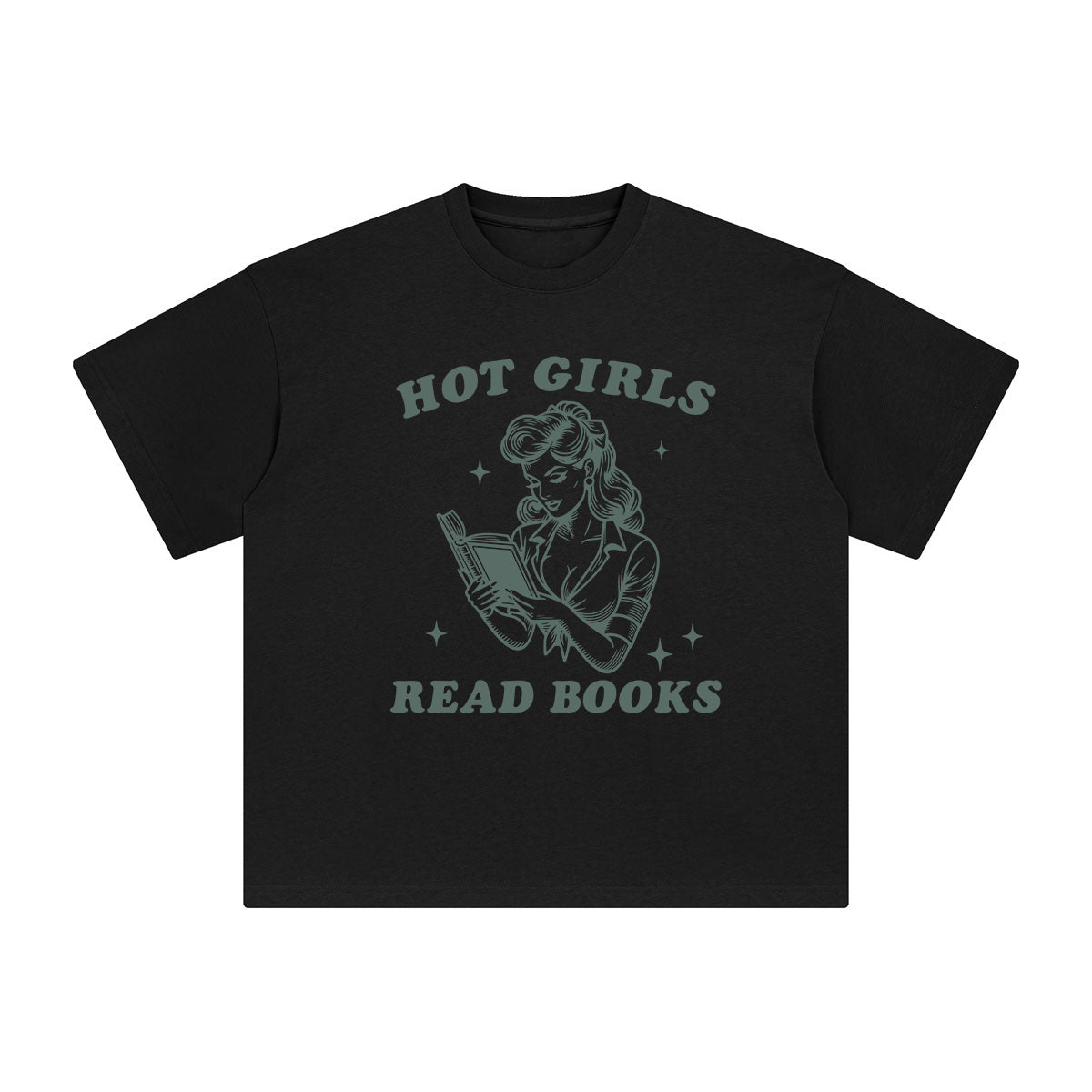 Hot Girls Read Books Graphic Tee-INNBLAC Fashion Apparel