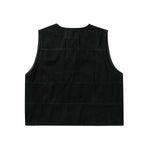 Washed Cut-Out Denim Vest