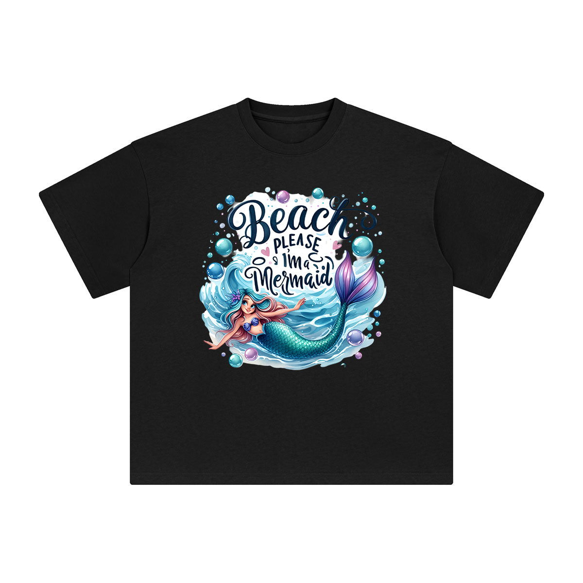 Mermaid In The Ocean Graphic Tee-INNBLAC Fashion Apparel