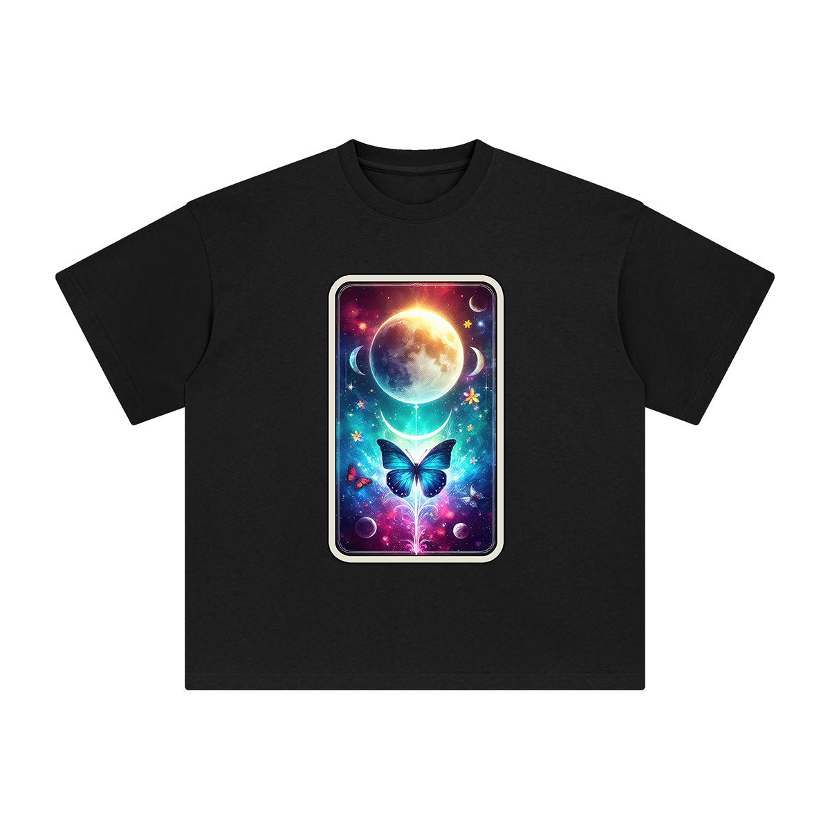 Mystical Moon Tarot Card Graphic Tee-INNBLAC Fashion Apparel
