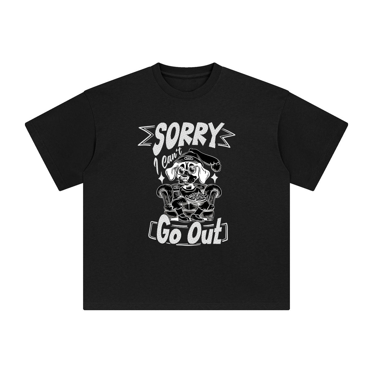 Sorry I Can't Go Out Graphic Tee-INNBLAC Fashion Apparel