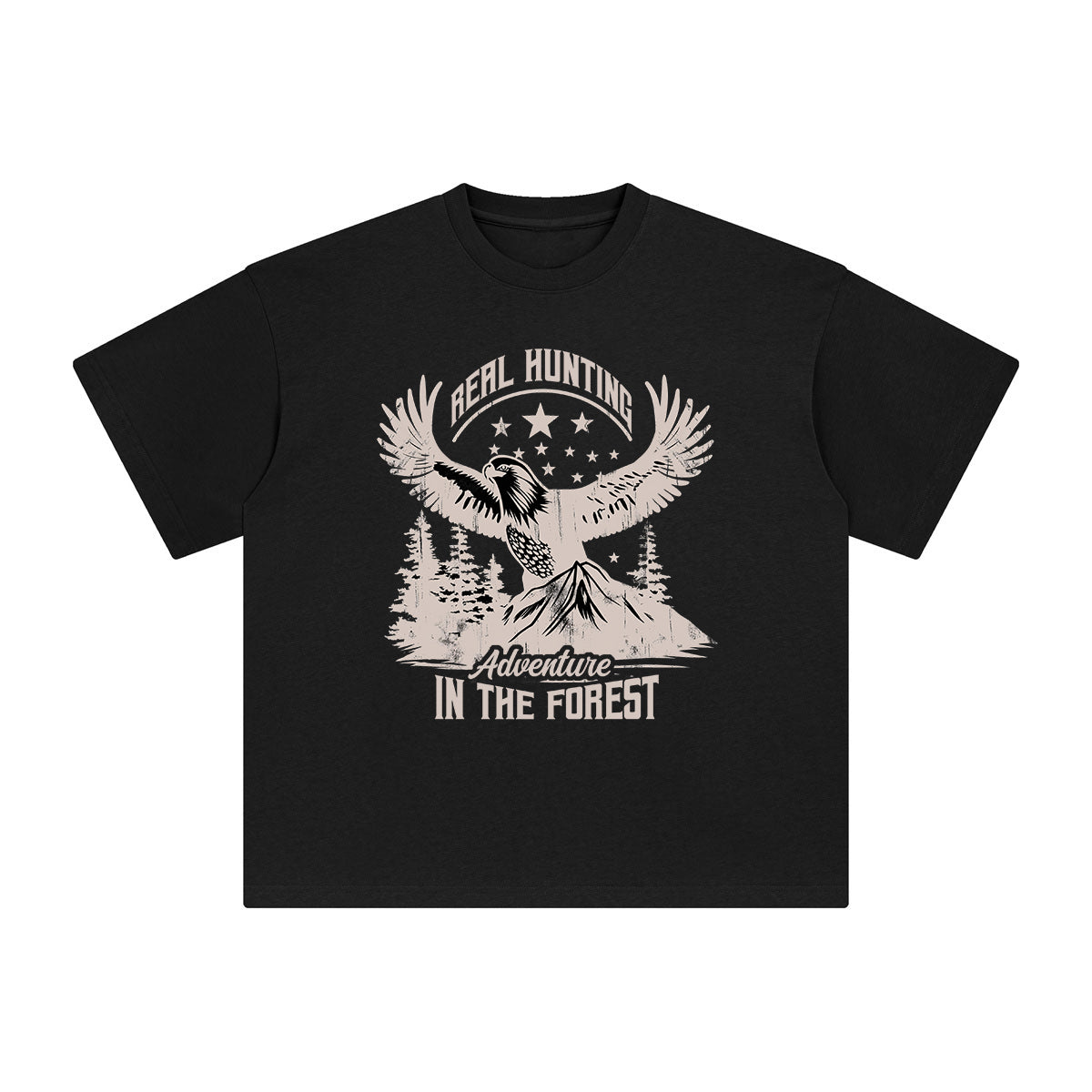 Eagle Guards Forest Graphic Tee-INNBLAC Fashion Apparel
