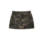 Women's Camouflage Denim Mini Skirt