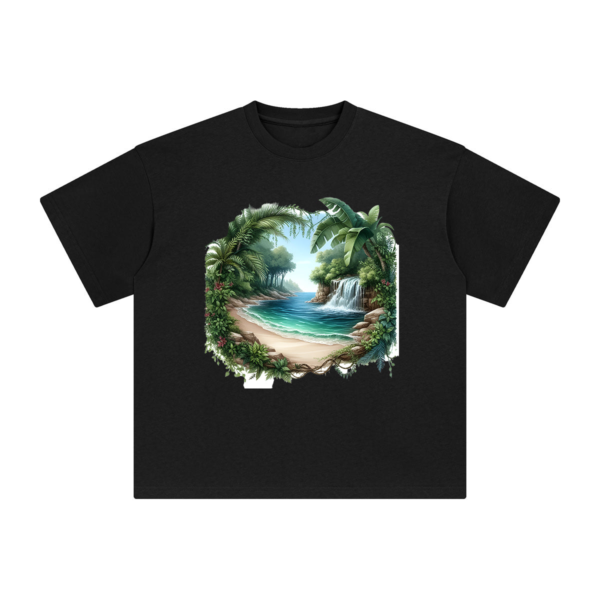 Lush Beach Graphic Tee-INNBLAC Fashion Apparel