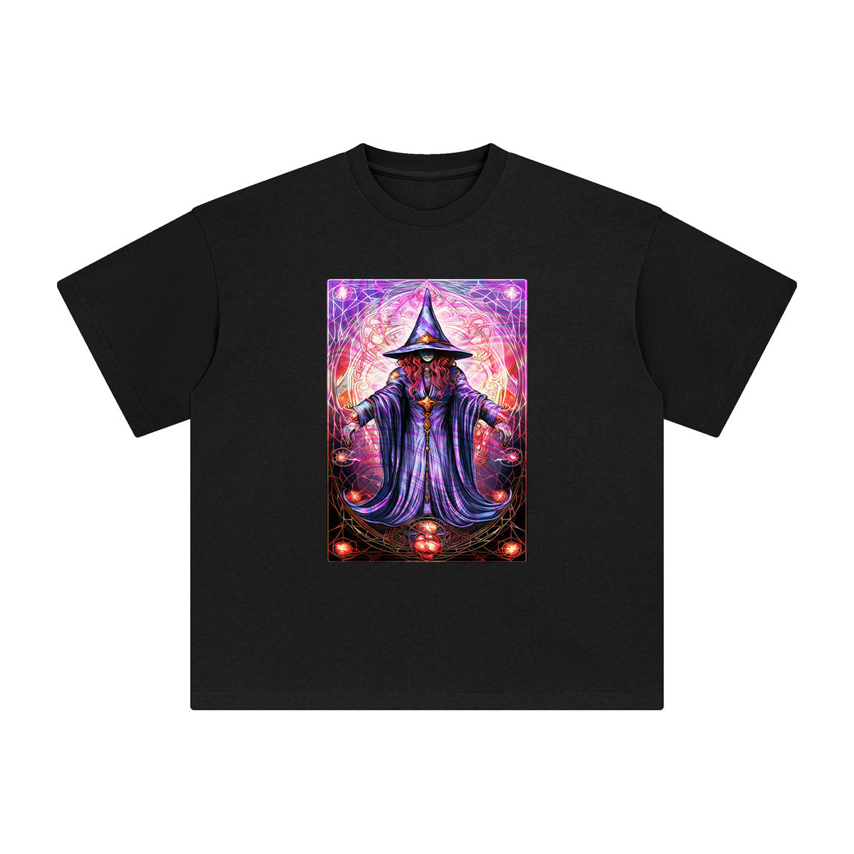 Scary Witch Card Graphic Tee-INNBLAC Fashion Apparel
