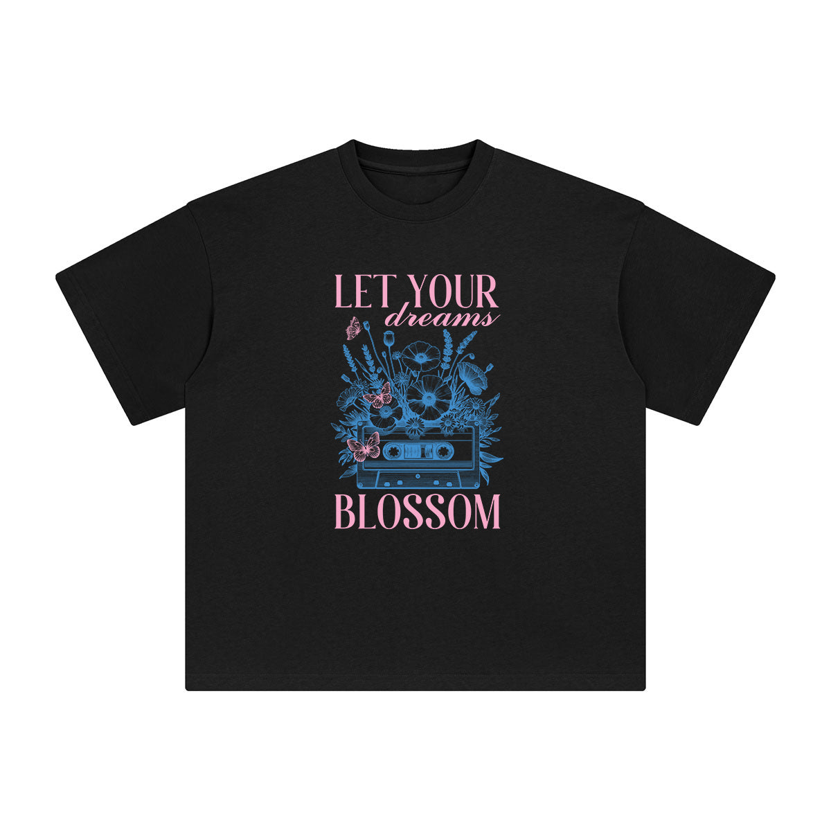 Let You Dreams Blossom Graphic Tee-INNBLAC Fashion Apparel