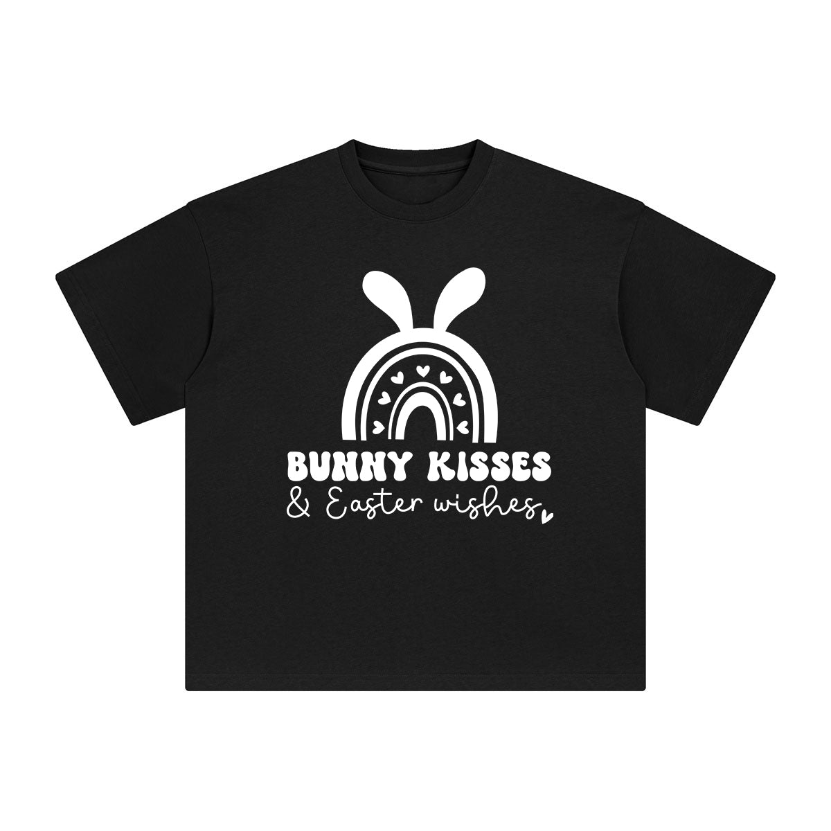 Bunny Kisses & Easter Wishes Graphic Tee-INNBLAC Fashion Apparel