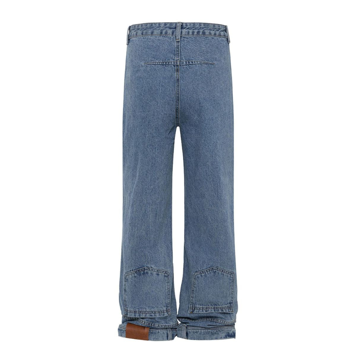 Vintage Washed Reverse Panel Slim Flare Jeans