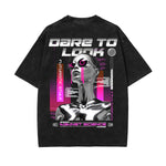 Futuristic Streetwear Chrome Graphic Tee-INNBLAC Fashion Apparel
