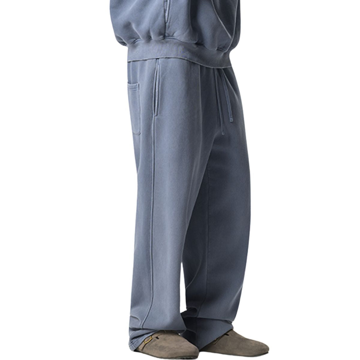 Vintage Wash Straight-Leg Fleece Sweatpants