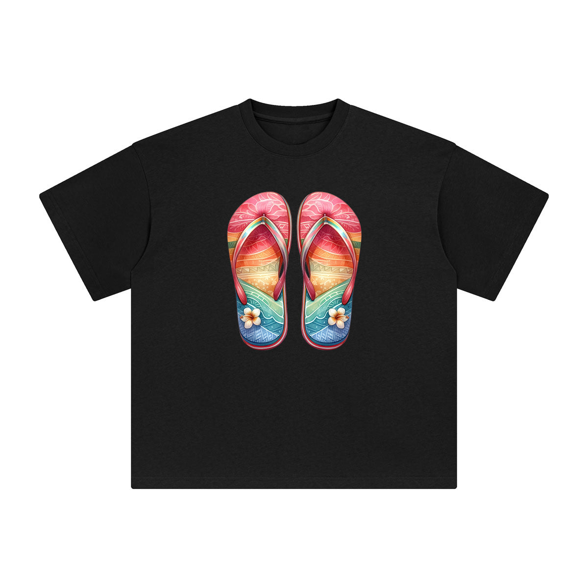 Summer Vacation Slippers Graphic Tee-INNBLAC Fashion Apparel