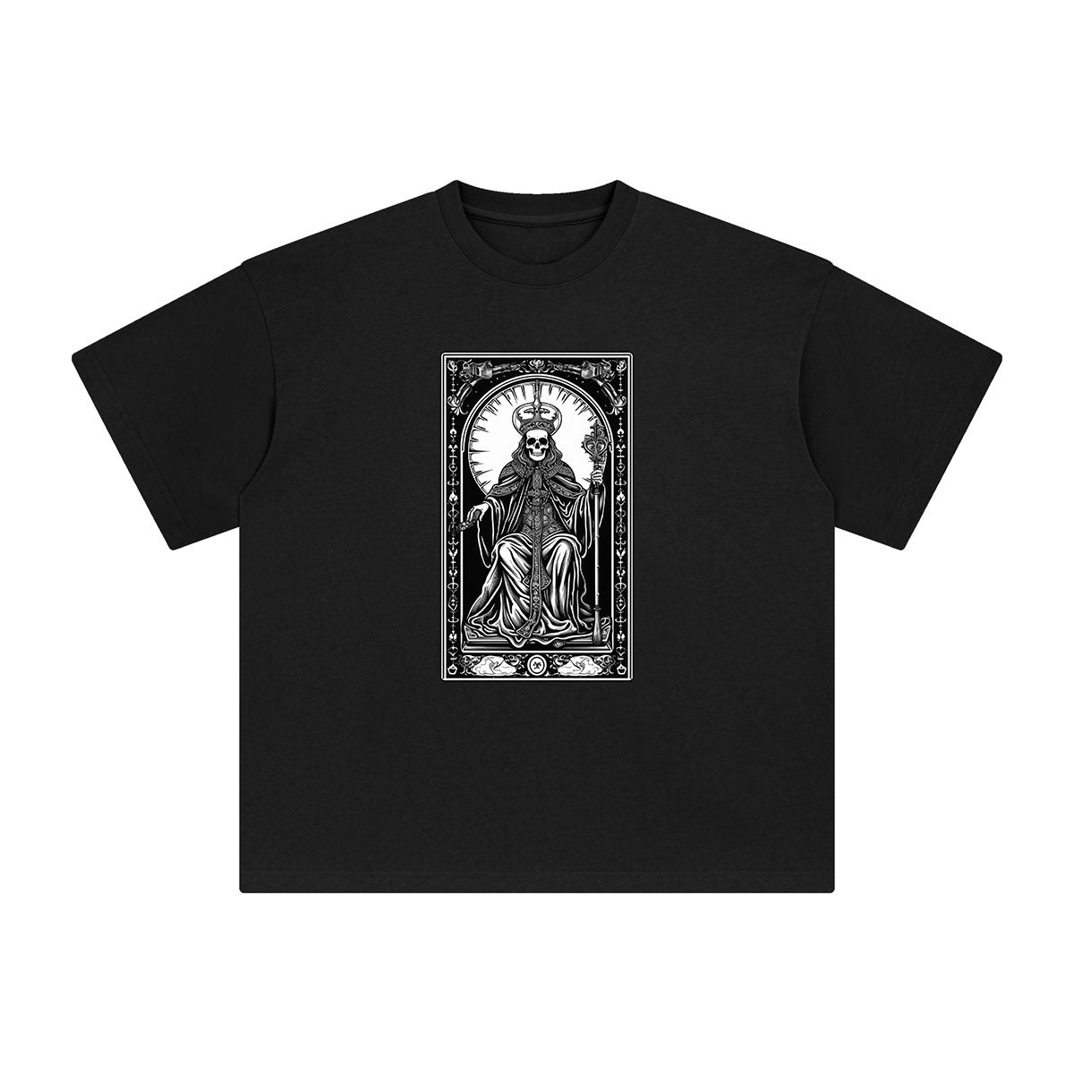 Mystery Skeleton Tarot Card Graphic Tee-INNBLAC Fashion Apparel