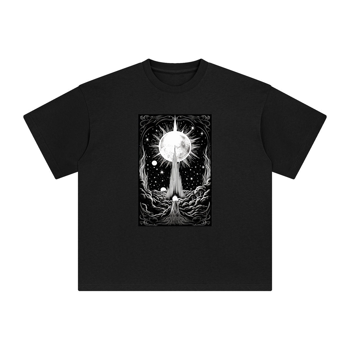 Universe Tarot Card Graphic Tee-INNBLAC Fashion Apparel