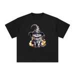Halloween Black Cat Graphic Tee-INNBLAC Fashion Apparel