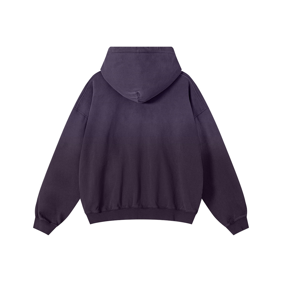 Relaxed Overdyed Ombre Faded Cotton Hoodie