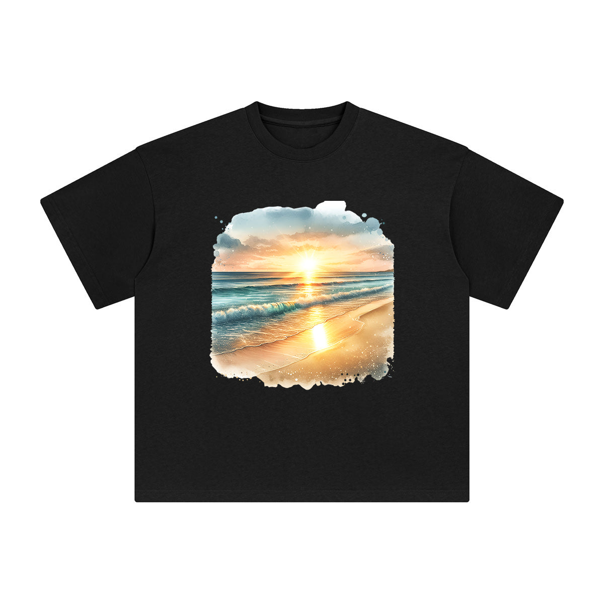 Sunrise & Beach Graphic Tee-INNBLAC Fashion Apparel