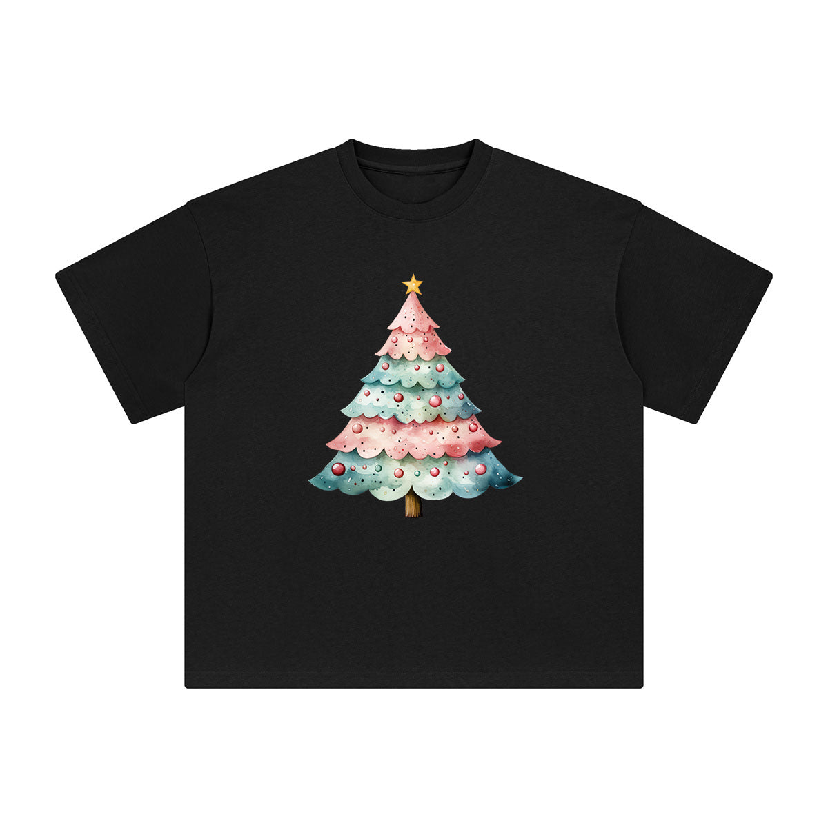 Christmas Tree Graphic Tee-INNBLAC Fashion Apparel