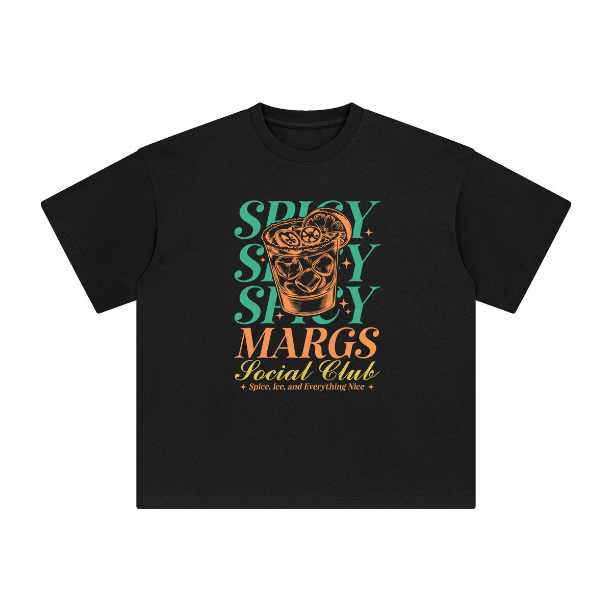 Spicy Margs Social Club Graphic Tee-INNBLAC Fashion Apparel