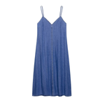 Relaxed Sleeveless A-Line Slip Midi Dress