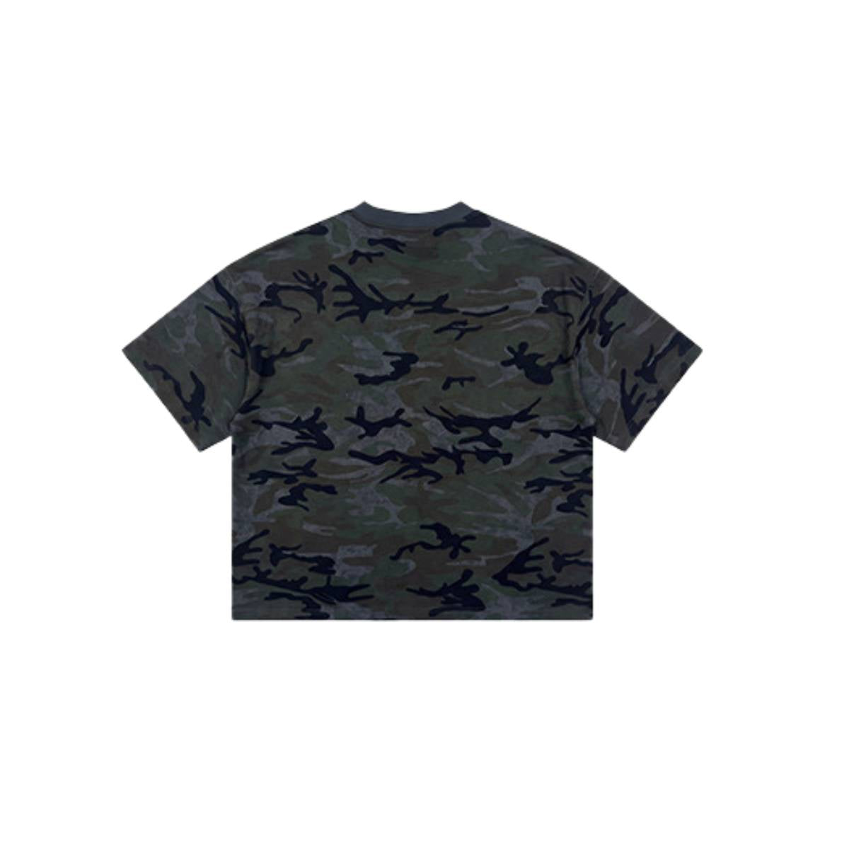 Camiseta destructiva de peso pesado con borde crudo de 10 oz
