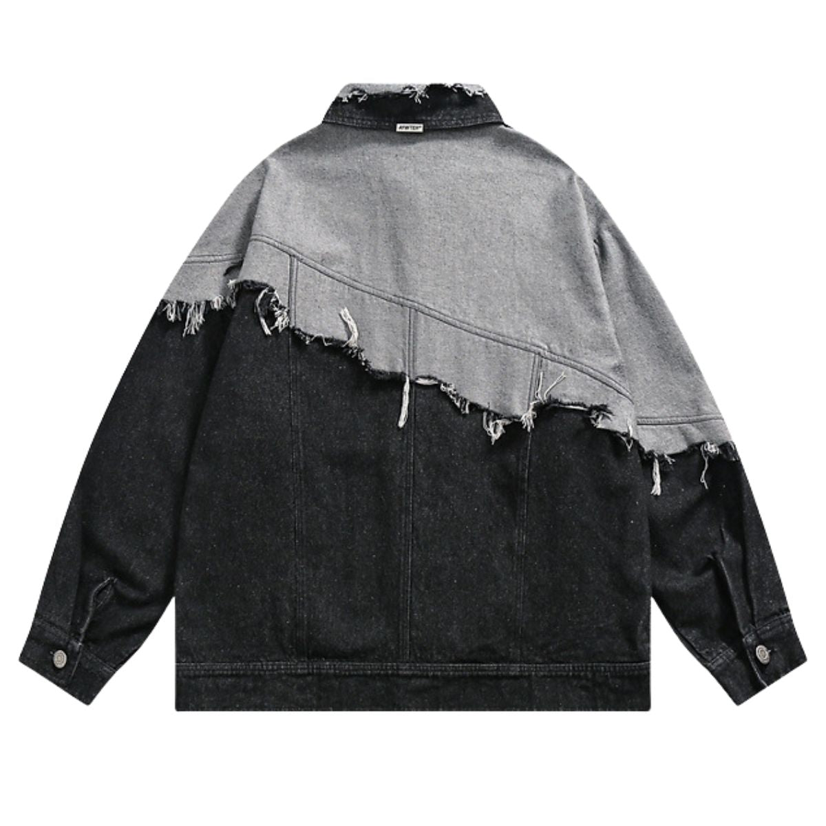 Street Hip-hop Distressed Patchwork Denim Jacket