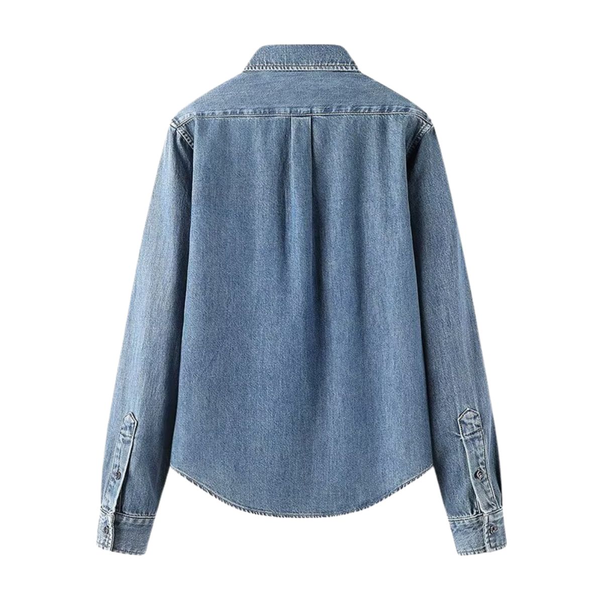 Vestido midi vaquero sin mangas con botones y aberturas en la parte delantera