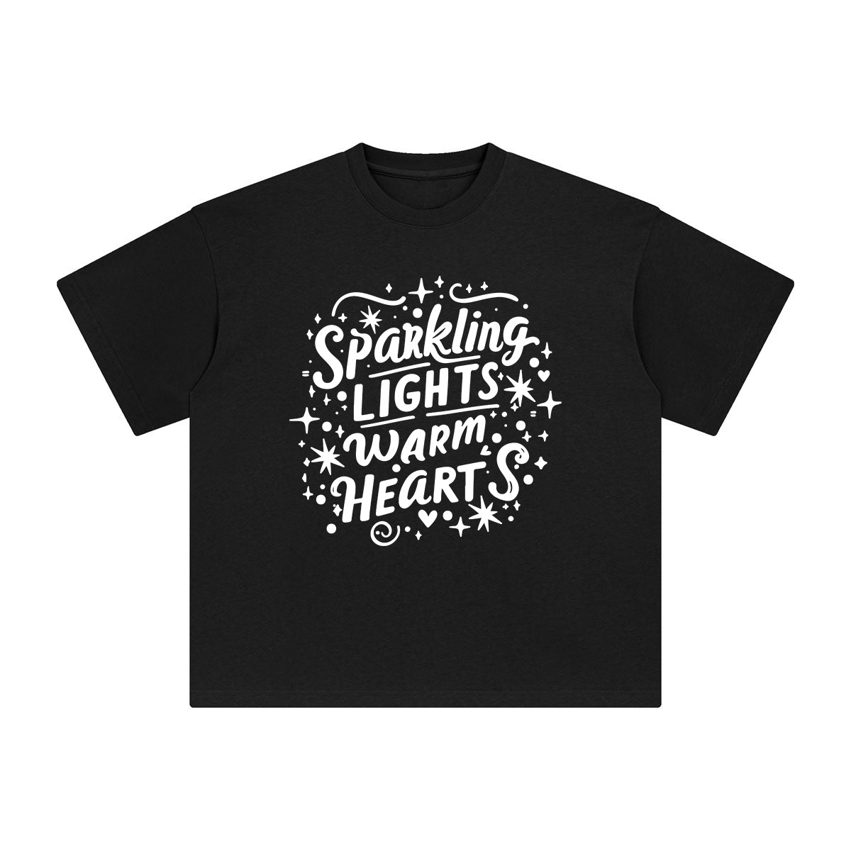 Sparkling Lights Warm Graphic Tee-INNBLAC Fashion Apparel