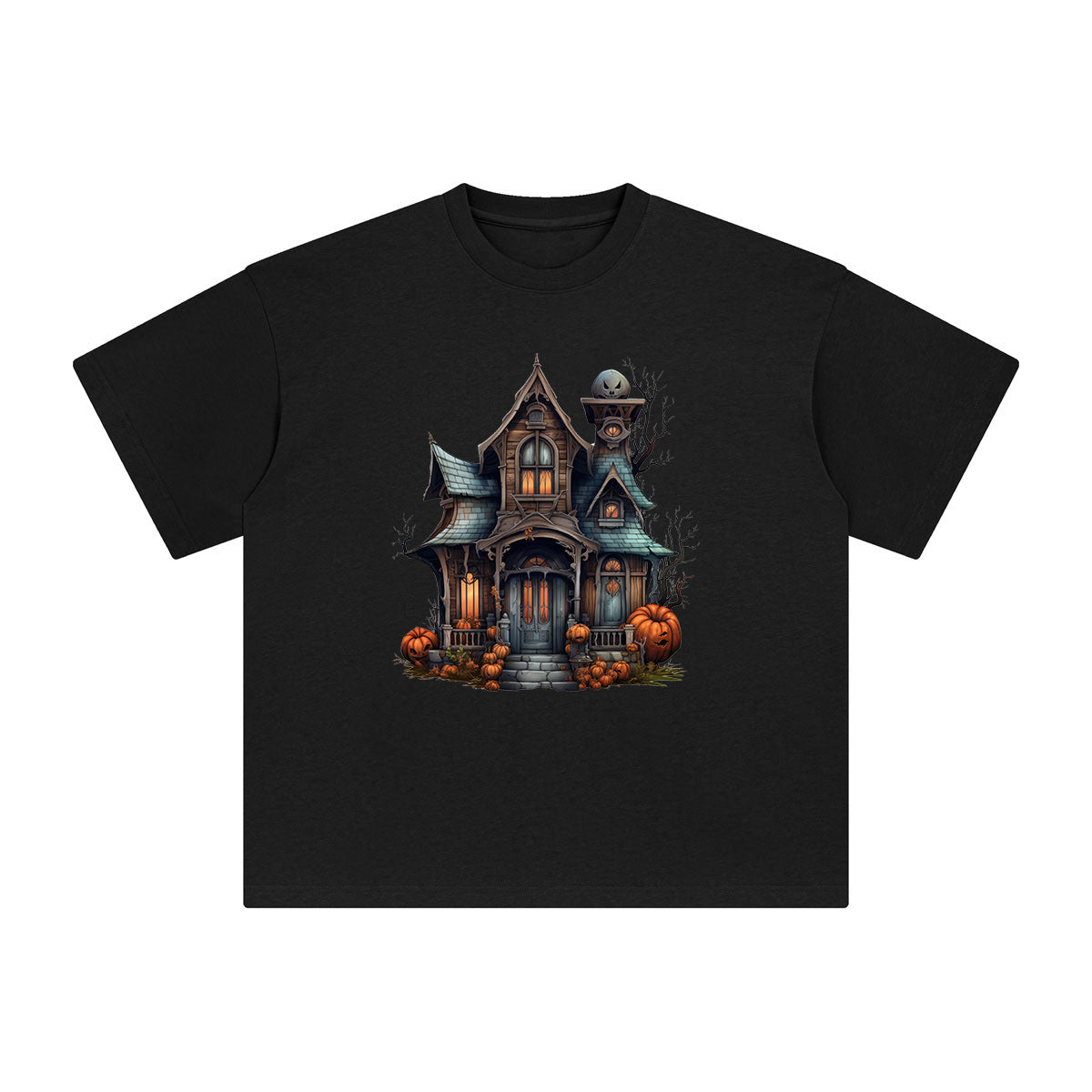 Halloween House Graphic Tee-INNBLAC Fashion Apparel