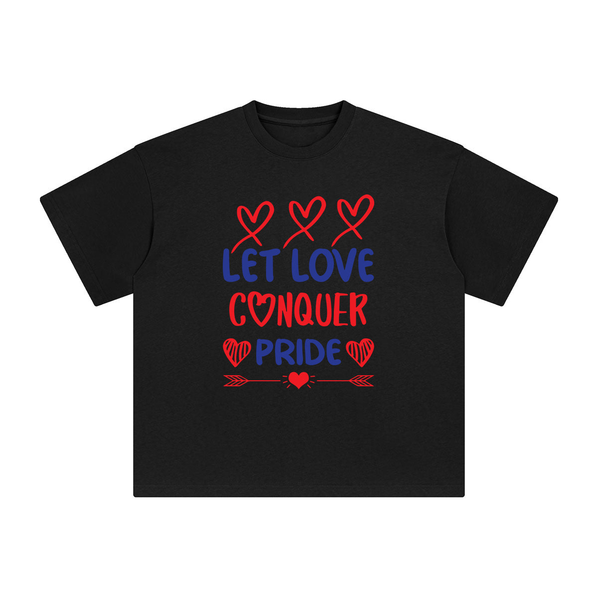 Let Love Conquer Pride Graphic Tee-INNBLAC Fashion Apparel