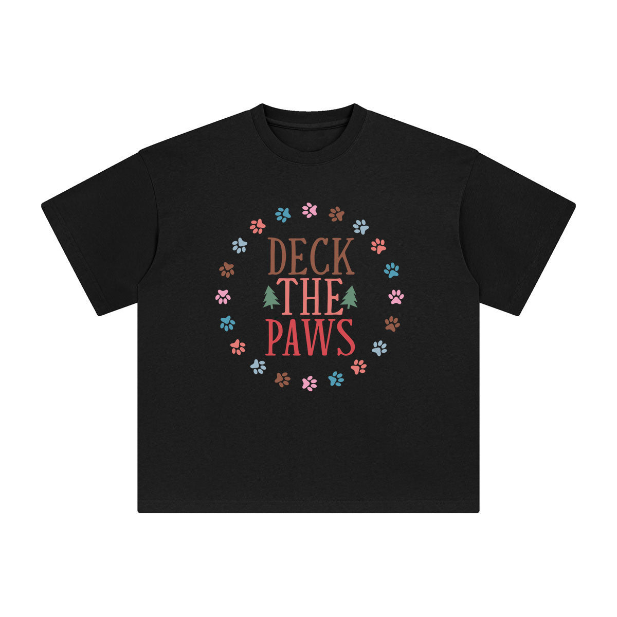 Deck The Paws Graphic Tee-INNBLAC Fashion Apparel
