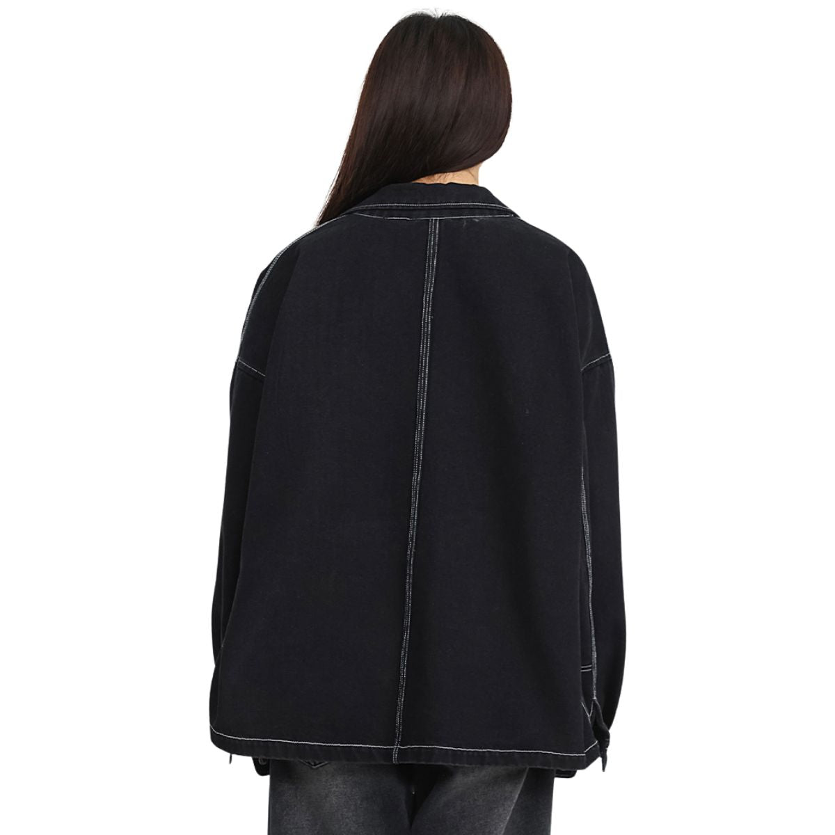 Vestido midi vaquero sin mangas con botones y aberturas en la parte delantera