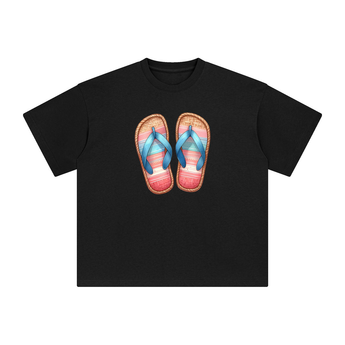 Summer Vacation Slippers Graphic Tee-INNBLAC Fashion Apparel