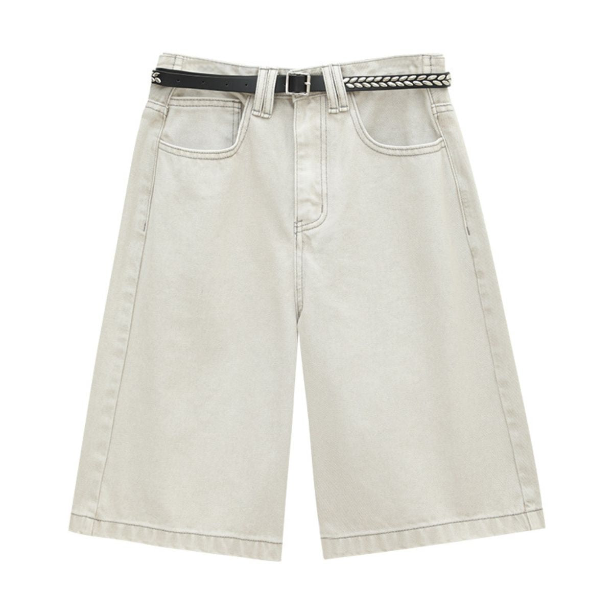 Women's Solid Color Bermuda Denim Shorts