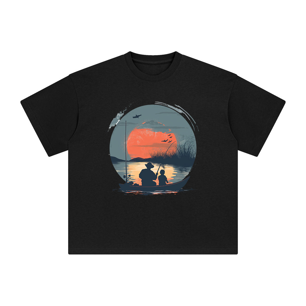 Litlle Man's Fishing Buddy Graphic Tee-INNBLAC Fashion Apparel