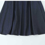 Women's Topstitched Twill Midi Dress