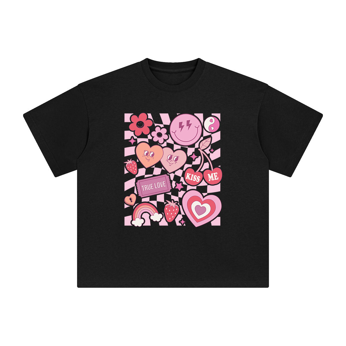 True Love Kiss Me Graphic Tee-INNBLAC Fashion Apparel