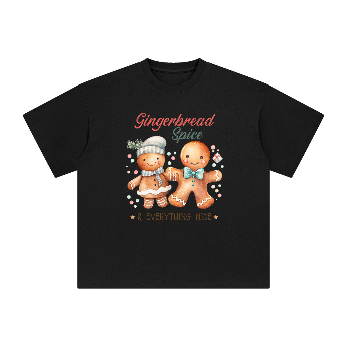 Gingerbread Spice & Everthing Nice Graphic Tee-INNBLAC Fashion Apparel