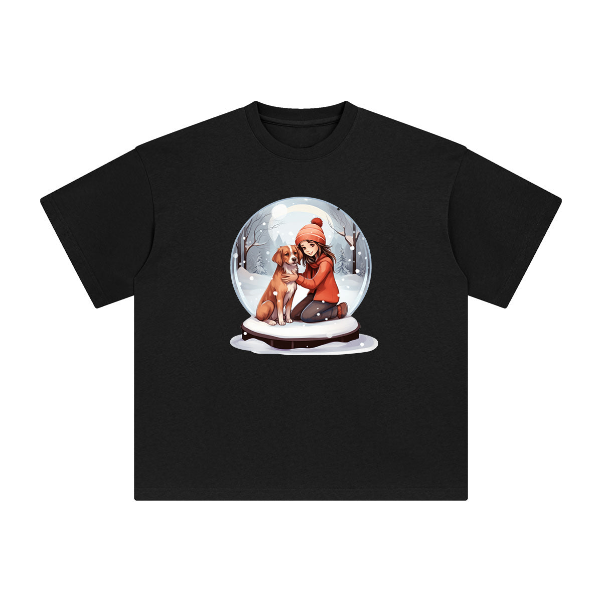Valentine Snow Globe Graphic Tee-INNBLAC Fashion Apparel