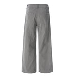 Vintage Washed High-Waist Relaxed Straight Wide-Leg Trousers