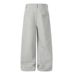 Vintage Street High-Waist Utility Pocket Loose Fit Riveted Wide-Leg Pants