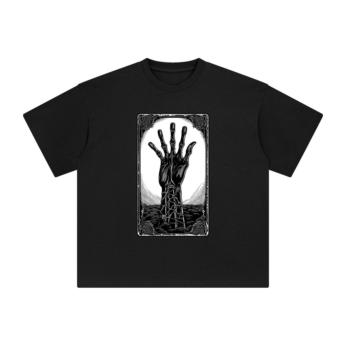Mystery Demon Hand Tarot Card Graphic Tee-INNBLAC Fashion Apparel