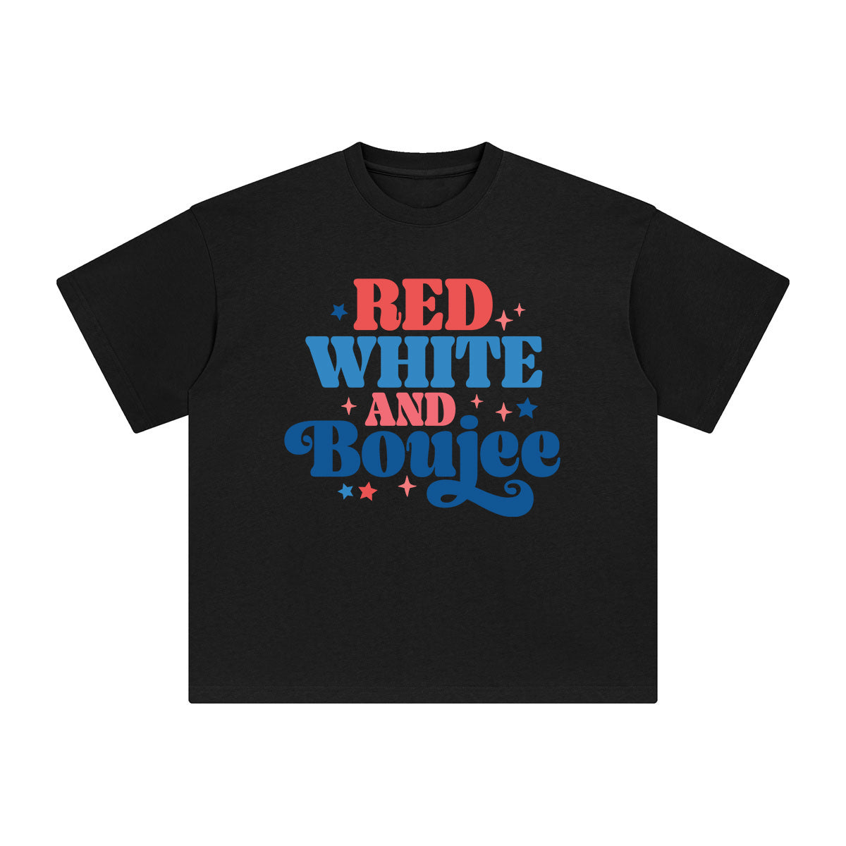 Red White And Boujee Graphic Tee-INNBLAC Fashion Apparel