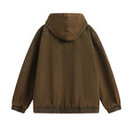 Unisex Retro Washed Layered Denim Jacket