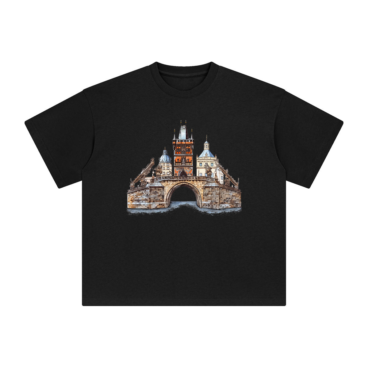 Charles Bridge Graphic Tee-INNBLAC Fashion Apparel