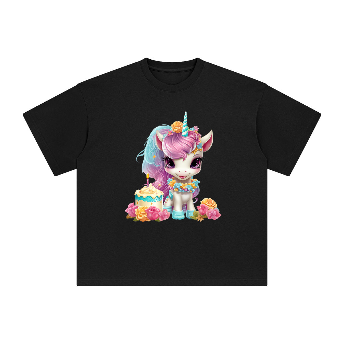 Birthday Unicorn Graphic Tee-INNBLAC Fashion Apparel