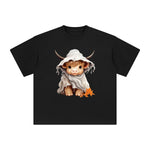 Halloween Highland Cow Graphic Tee-INNBLAC Fashion Apparel